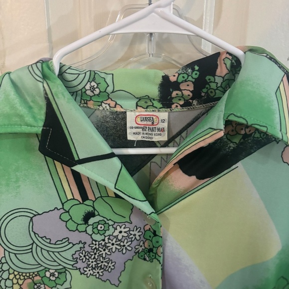 vintage 70s psychedelic button up shirt - Picture 3 of 5